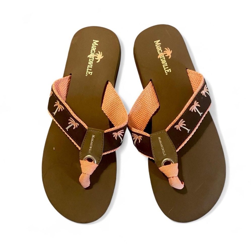 Margaritaville Breezy Flip Flop Sandals 9 | Tropical Comfort Thongs - Picture 2 of 4